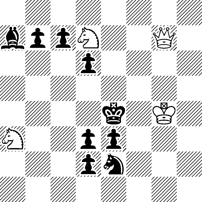 8/bppN2Q1/3p4/8/4k1K1/N2pp3/3pn3/8