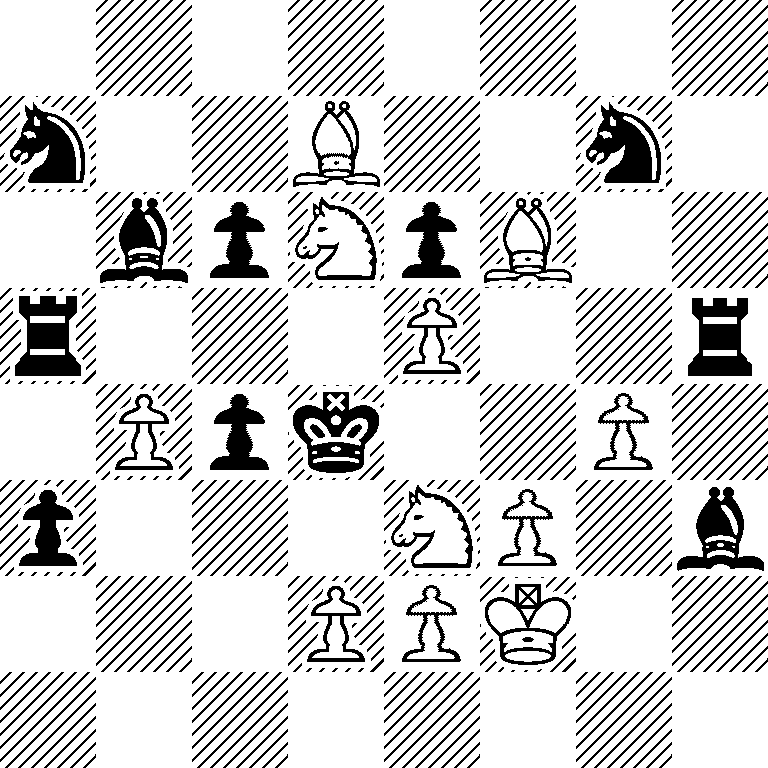 8/n2B2n1/1bpNpB2/r3P2r/1Ppk2P1/p3NP1b/3PPK2/8