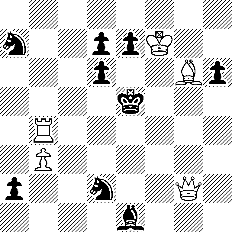 8/n2ppK2/3p2Bp/4k3/1R6/1P6/p2n2Q1/4b3