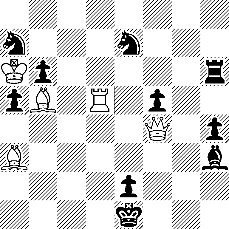 8/n3n3/Kp5r/pB1R1p2/5Q1p/B6b/4p3/4k3