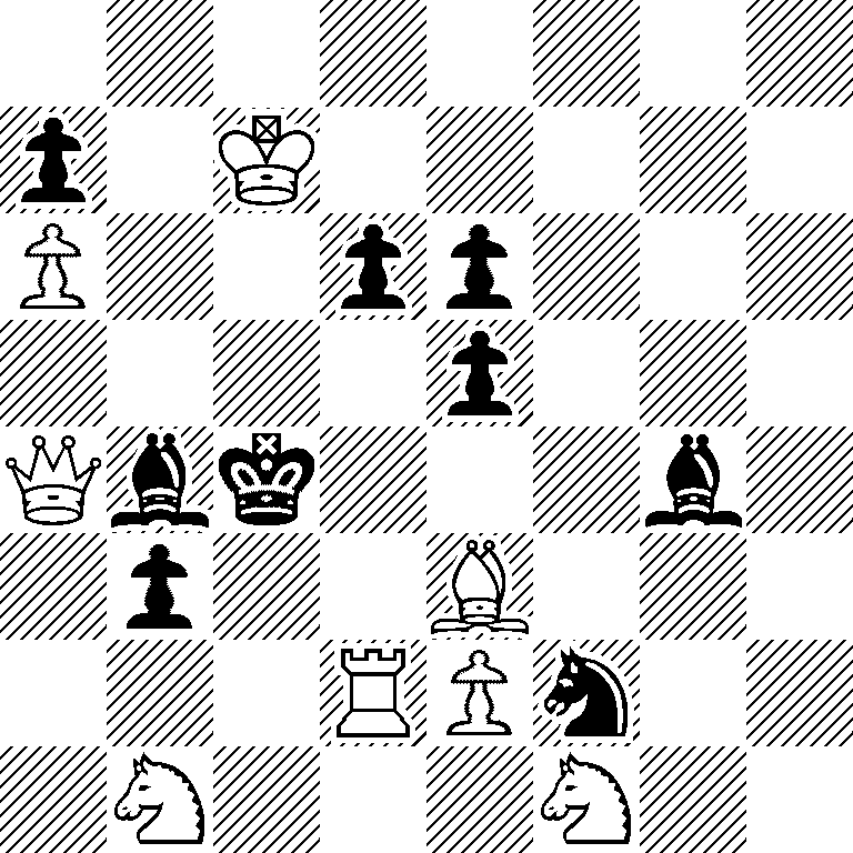 8/p1K5/P2pp3/4p3/Qbk3b1/1p2B3/3RPn2/1N3N2