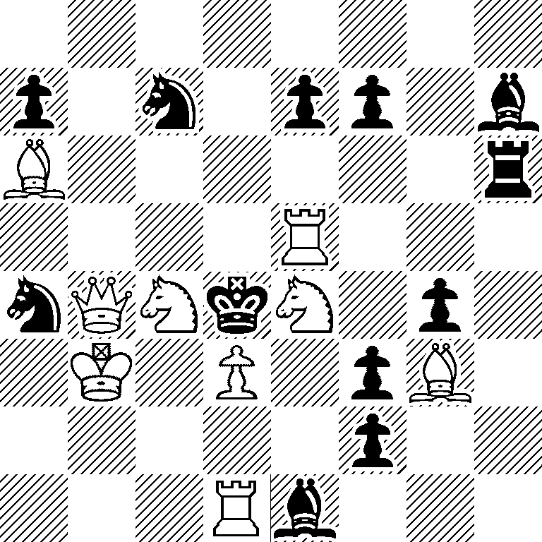 8/p1n1pp1b/B6r/4R3/nQNkN1p1/1K1P1pB1/5p2/3Rb3