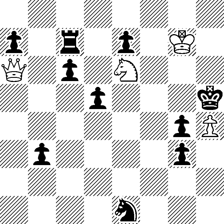8/p1r1p1K1/Q1p1N3/3p3k/6pP/1p4p1/8/4n3