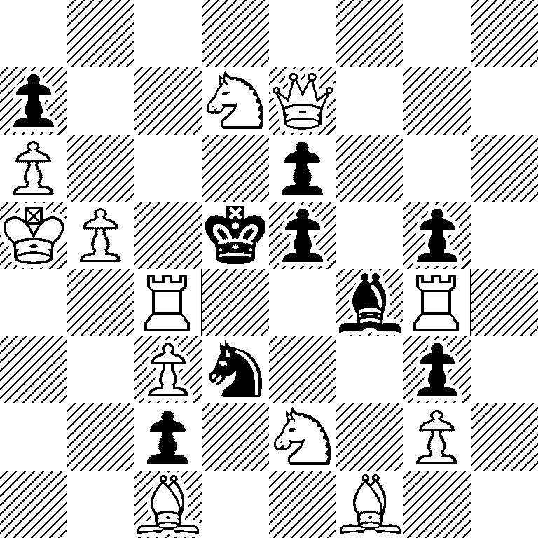 8/p2NQ3/P3p3/KP1kp1p1/2R2bR1/2Pn2p1/2p1N1P1/2B2B2