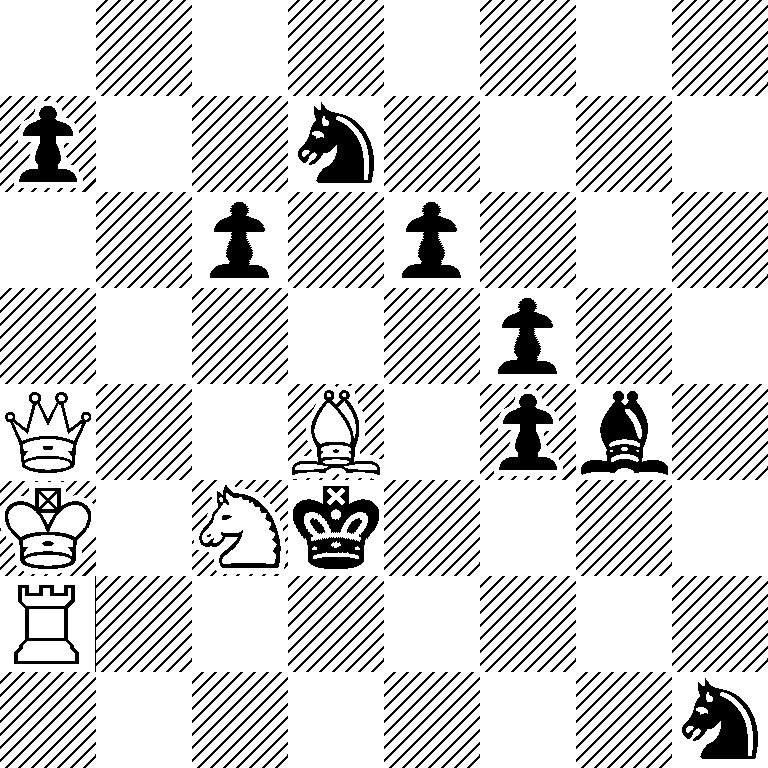 8/p2n4/2p1p3/5p2/Q2B1pb1/K1Nk4/R7/7n
