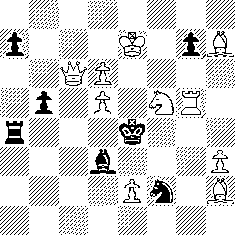 8/p3K1pB/2QP4/1p1P1NR1/r3k3/3b3P/4Pn1B/8