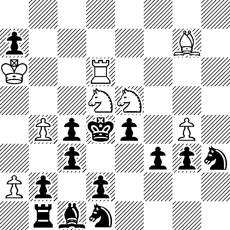 8/p5B1/K2R4/3NN3/1Ppkp1P1/2p2ppn/Pp1p4/1rbn4
