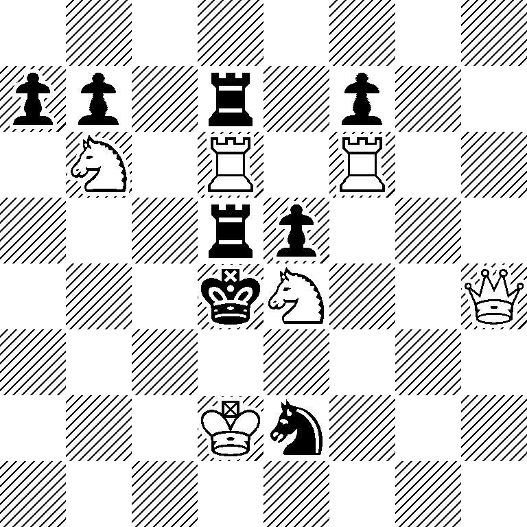 8/pp1r1p2/1N1R1R2/3rp3/3kN2Q/8/3Kn3/8