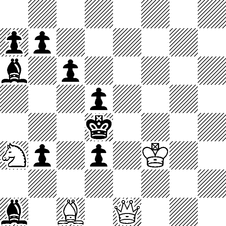 8/pp6/b1p5/3p4/3k4/Np1p1K2/8/b1B1Q3