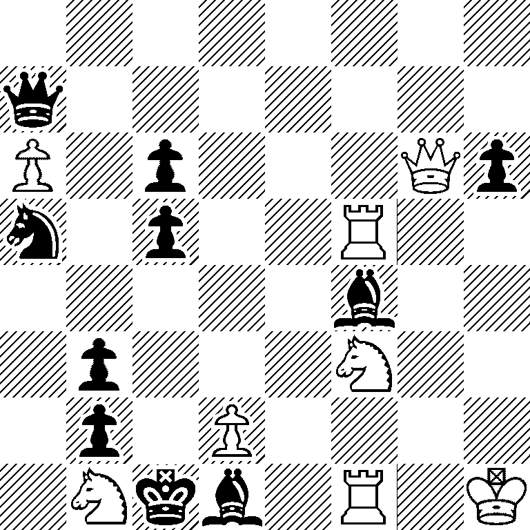 8/q7/P1p3Qp/n1p2R2/5b2/1p3N2/1p1P4/1Nkb1R1K