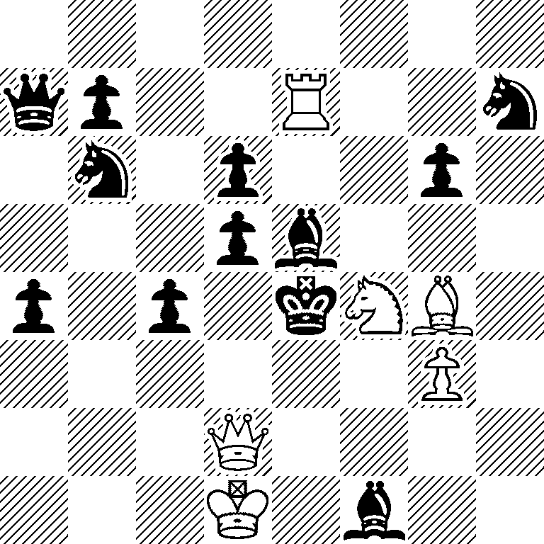 8/qp2R2n/1n1p2p1/3pb3/p1p1kNB1/6P1/3Q4/3K1b2