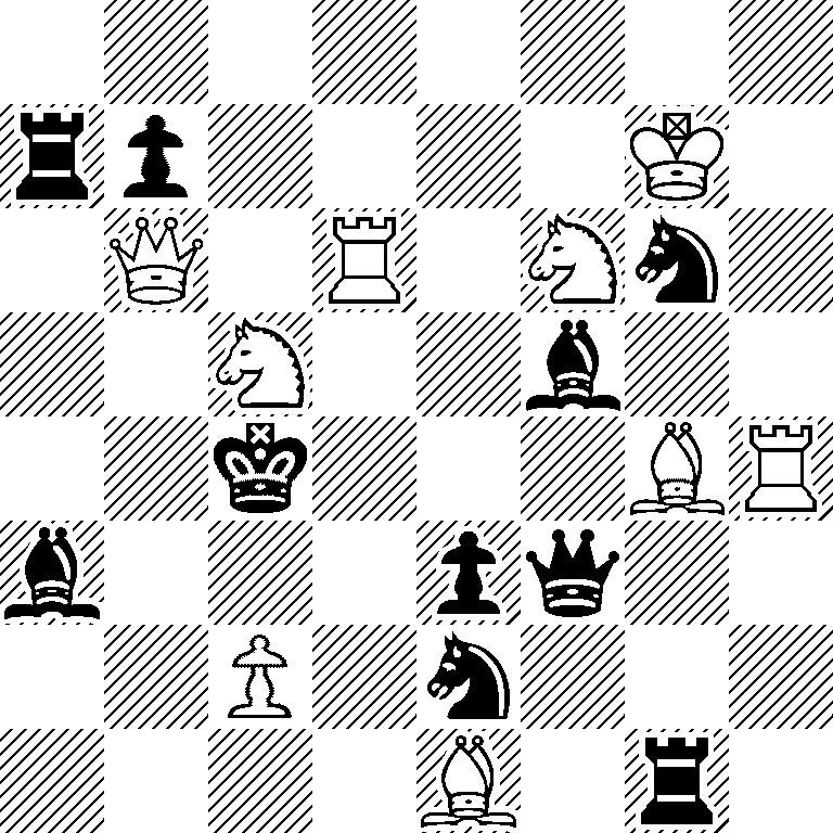 8/rp4K1/1Q1R1Nn1/2N2b2/2k3BR/b3pq2/2P1n3/4B1r1