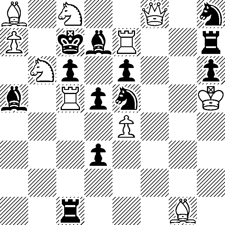 B1N2Q1n/P1kbR2r/1Np1p2p/b1Rpn2K/4P3/3p4/8/2r3B1