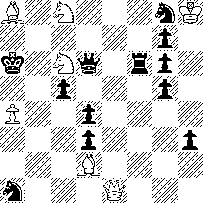 B1N3nK/6p1/k1Nq1rp1/2p3p1/P2p4/3p3p/3B4/n3Q3