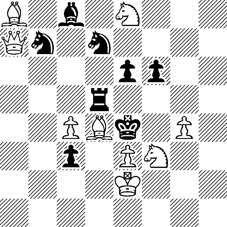 B1b1N3/Qn1n4/4pp2/3r4/2PBk1P1/2p1PN2/4K3/8