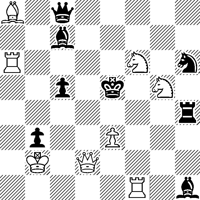 B1q5/2b5/R4N1n/2p1k1N1/7r/1p2P3/1K1Q4/5R1b