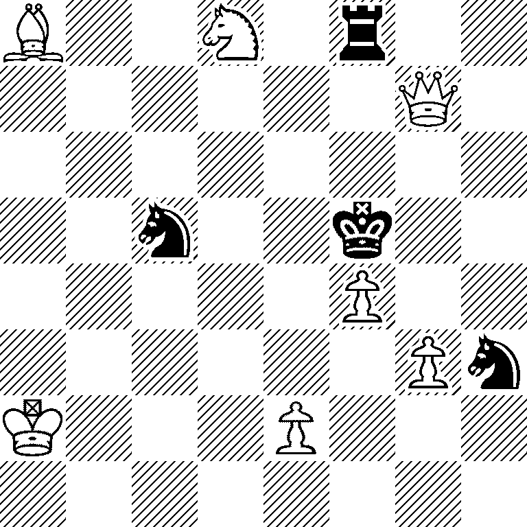 B2N1r2/6Q1/8/2n2k2/5P2/6Pn/K3P3/8