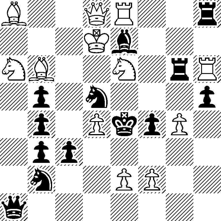 B2QR2r/3Kb3/NB2N1rR/1p1n3p/1p1PkpP1/1pp5/1n2PP2/q7