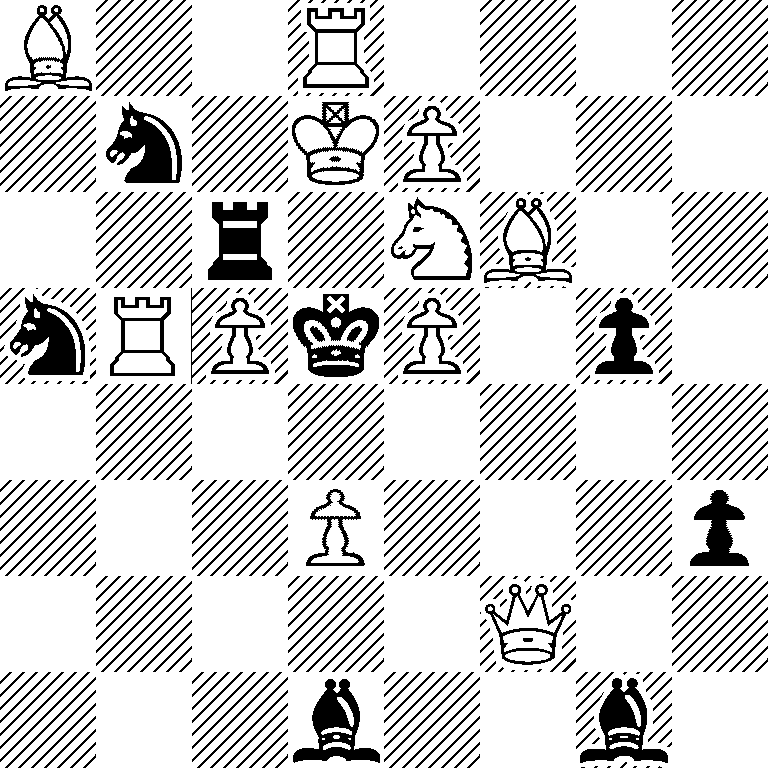 B2R4/1n1KP3/2r1NB2/nRPkP1p1/8/3P3p/5Q2/3b2b1
