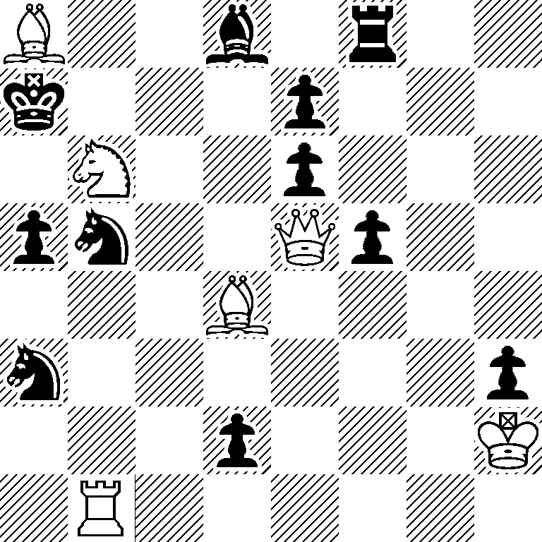 B2b1r2/k3p3/1N2p3/pn2Qp2/3B4/n6p/3p3K/1R6