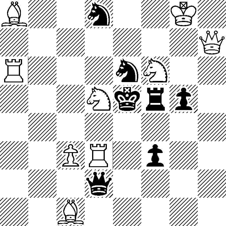 B2n2K1/7Q/R3nN2/3Nkrp1/8/2PR1p2/3q4/2B5