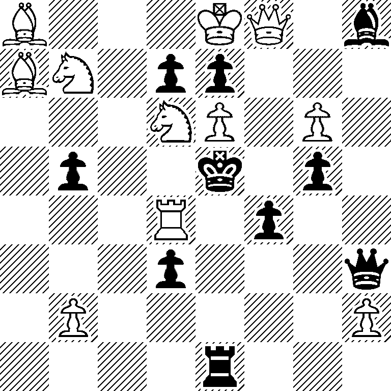 B3KQ1b/BN1pp3/3NP1P1/1p2k1p1/3R1p2/3p3q/1P5P/4r3