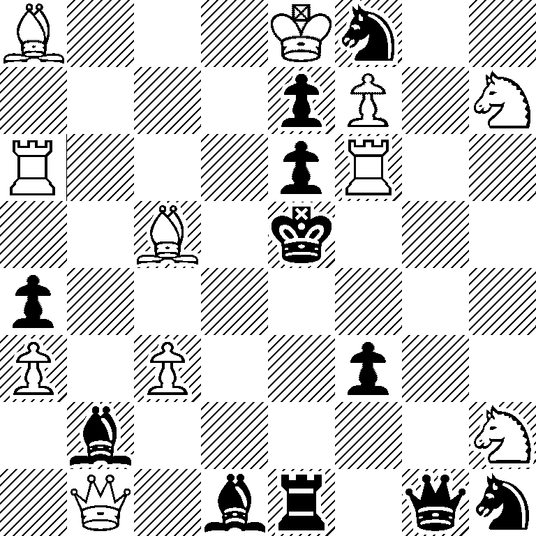 B3Kn2/4pP1N/R3pR2/2B1k3/p7/P1P2p2/1b5N/1Q1br1qn