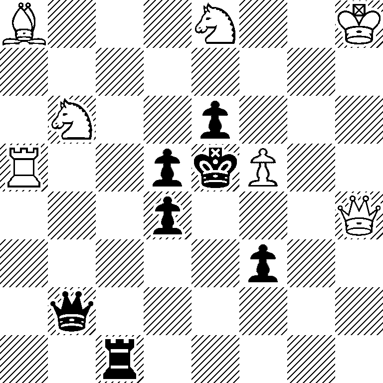 B3N2K/8/1N2p3/R2pkP2/3p3Q/5p2/1q6/2r5