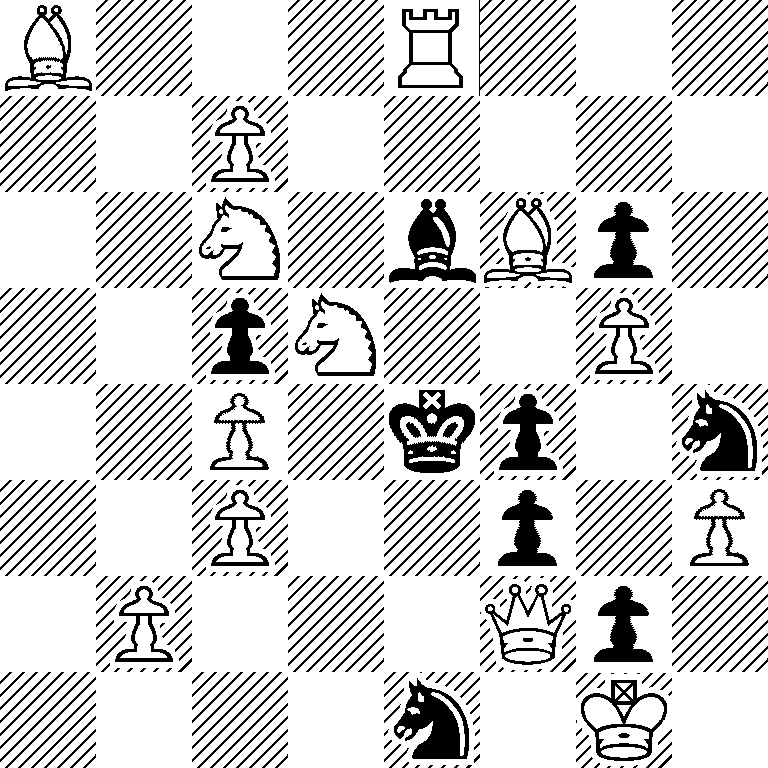 B3R3/2P5/2N1bBp1/2pN2P1/2P1kp1n/2P2p1P/1P3Qp1/4n1K1