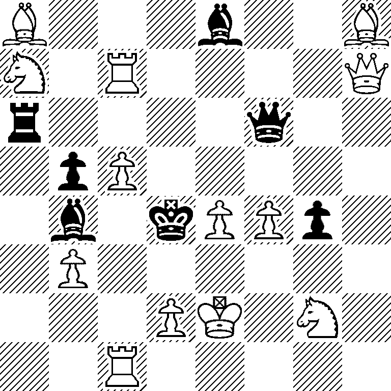 B3b2B/N1R4Q/r4q2/1pP5/1b1kPPp1/1P6/3PK1N1/2R5