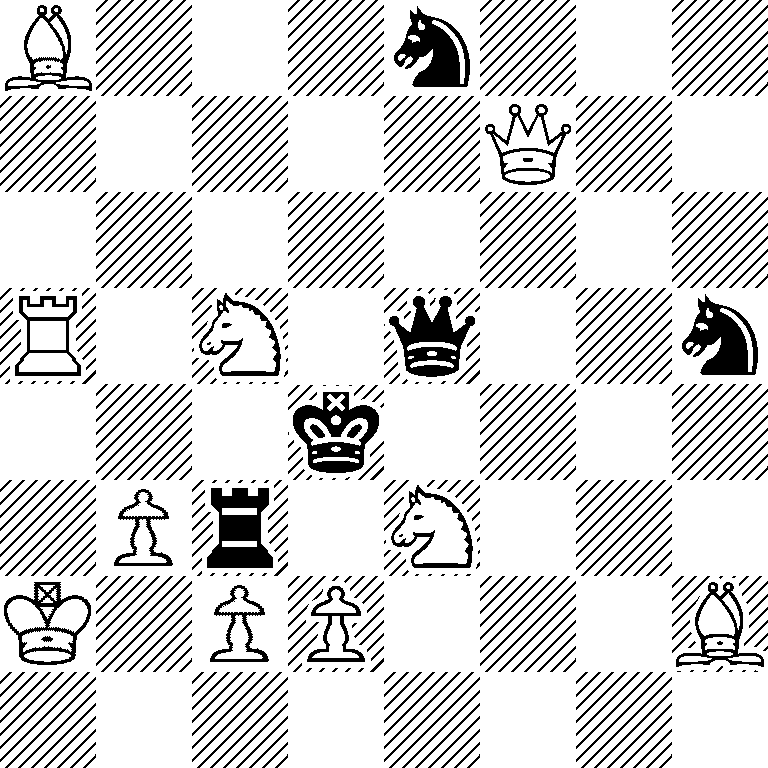 B3n3/5Q2/8/R1N1q2n/3k4/1Pr1N3/K1PP3B/8