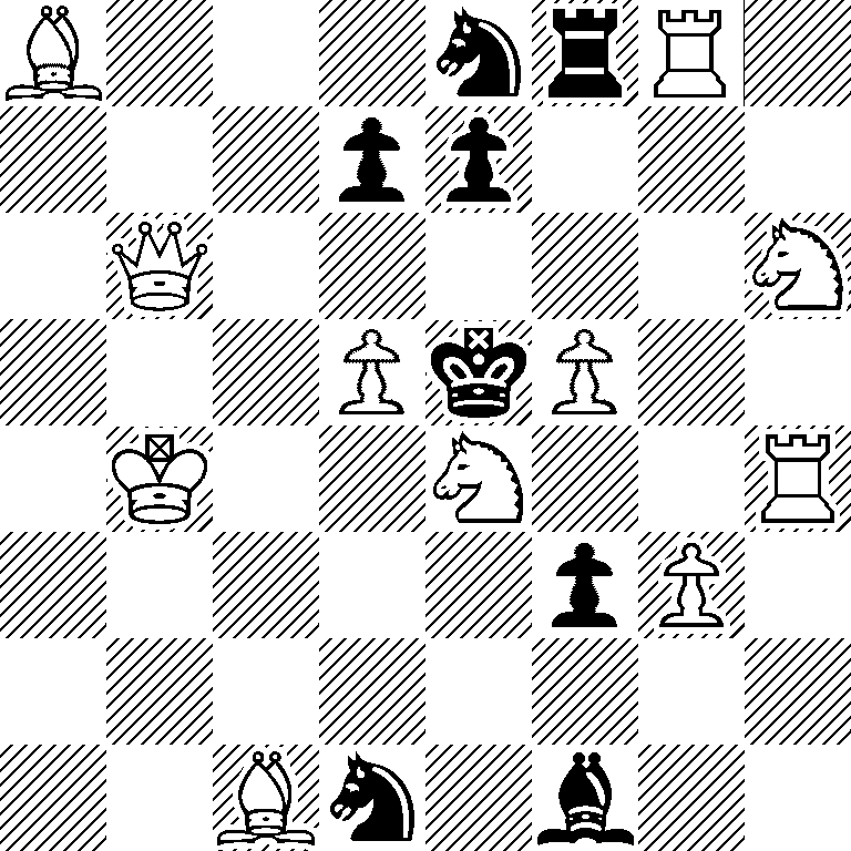 B3nrR1/3pp3/1Q5N/3PkP2/1K2N2R/5pP1/8/2Bn1b2