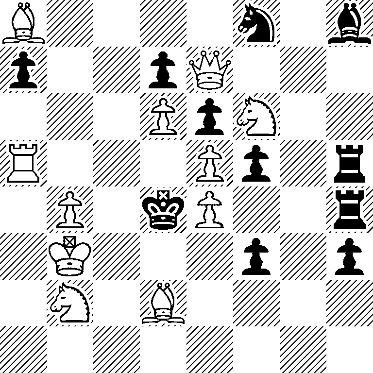 B4n1b/p2pQ3/3PpN2/R3Pp1r/1P1kP2r/1K3p1p/1N1B4/8