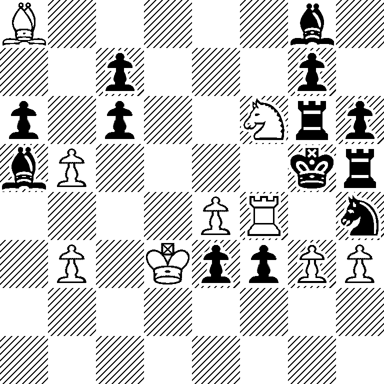 B5b1/2p3p1/p1p2Nrp/bP4kr/4PR1n/1P1KppPP/8/8