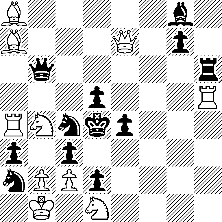B5b1/B3Q1p1/1q5r/3p3R/RNnkp3/p1p5/nPPp4/1K1N4
