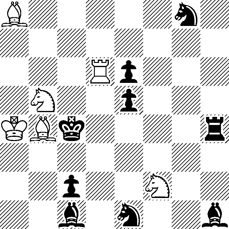 B5n1/8/3Rp3/1N2p3/KBk4r/8/2p2N2/2b1n2b