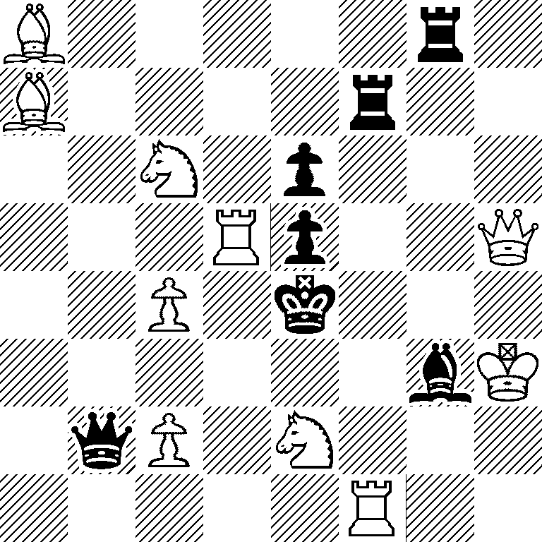 B5r1/B4r2/2N1p3/3Rp2Q/2P1k3/6bK/1qP1N3/5R2