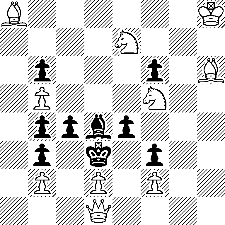B6K/4N3/1p3p1B/1P3N2/1ppbp3/1p1k1p2/1P1P1P2/3Q4
