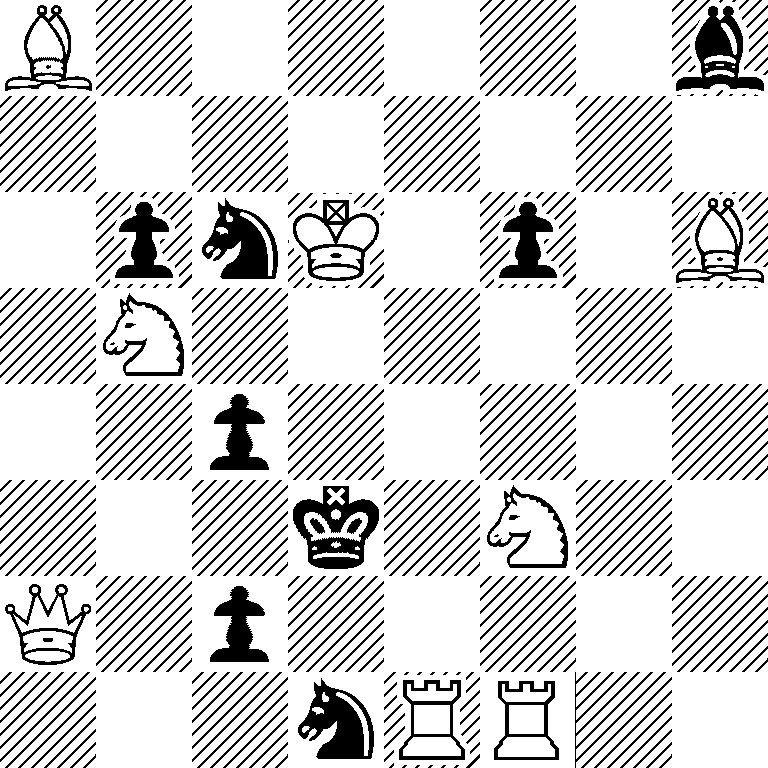 B6b/8/1pnK1p1B/1N6/2p5/3k1N2/Q1p5/3nRR2