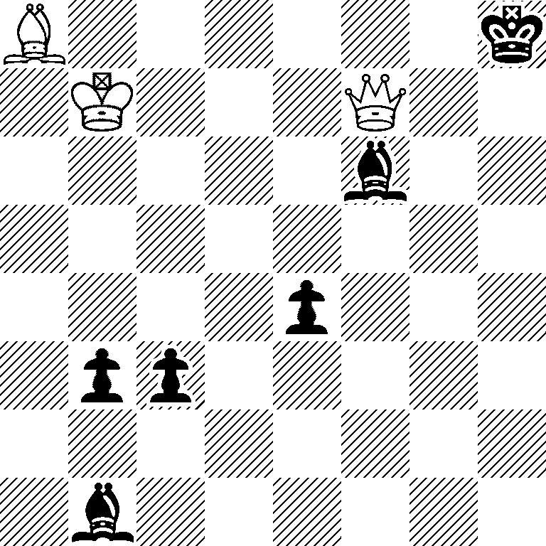 B6k/1K3Q2/5b2/8/4p3/1pp5/8/1b6