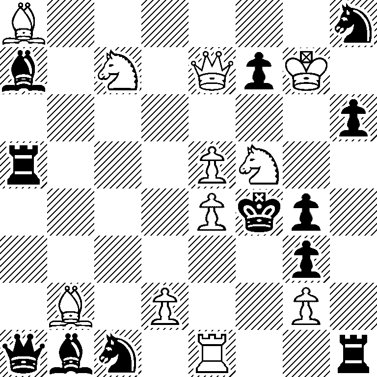 B6n/b1N1QpK1/7p/r3PN2/4Pkp1/6p1/1B1P2P1/qbn1R2r