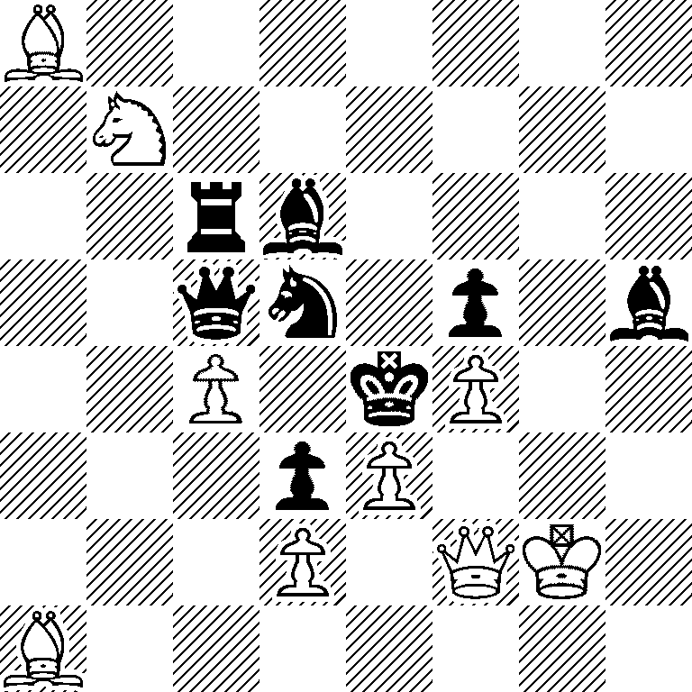 B7/1N6/2rb4/2qn1p1b/2P1kP2/3pP3/3P1QK1/B7