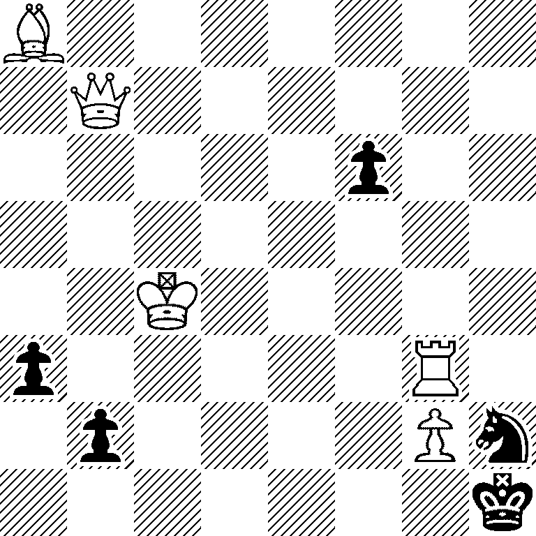 B7/1Q6/5p2/8/2K5/p5R1/1p4Pn/7k
