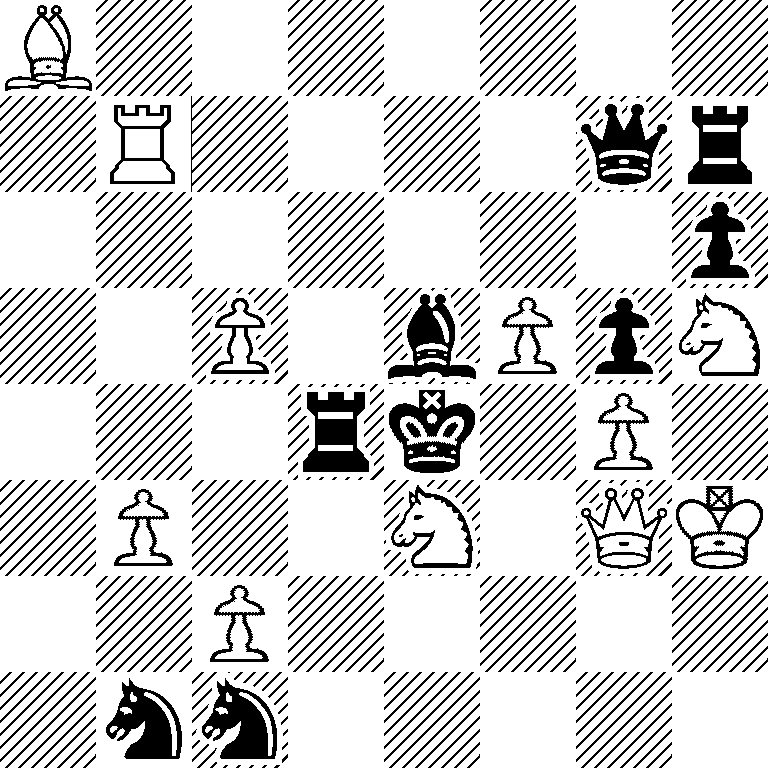 B7/1R4qr/7p/2P1bPpN/3rk1P1/1P2N1QK/2P5/1nn5