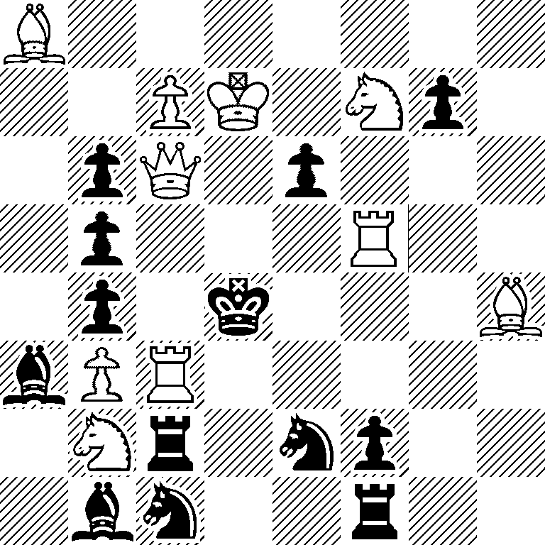 B7/2PK1Np1/1pQ1p3/1p3R2/1p1k3B/bPR5/1Nr1np2/1bn2r2