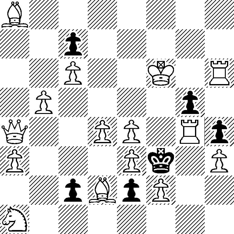 B7/2p5/2P2K1R/1P4p1/Q2PP1Rp/P3Pk1P/2pBpP2/N7