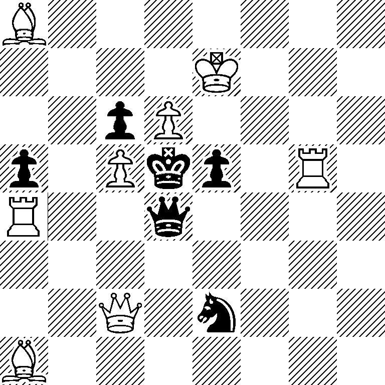 B7/4K3/2pP4/p1Pkp1R1/R2q4/8/2Q1n3/B7