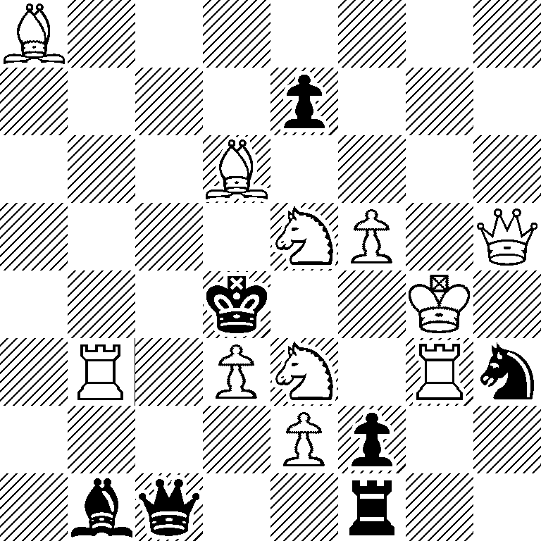 B7/4p3/3B4/4NP1Q/3k2K1/1R1PN1Rn/4Pp2/1bq2r2