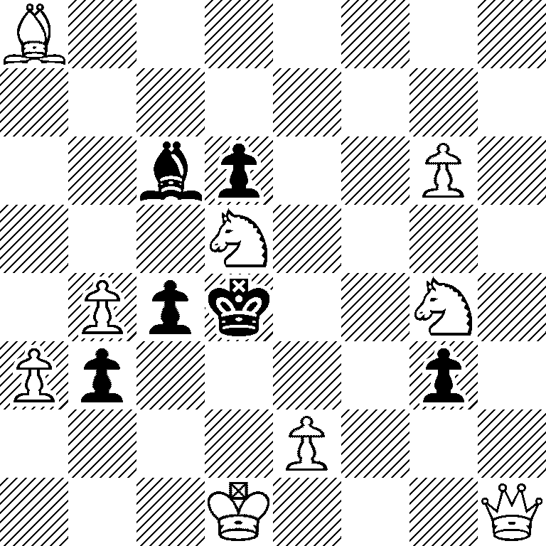 B7/8/2bp2P1/3N4/1Ppk2N1/Pp4p1/4P3/3K3Q