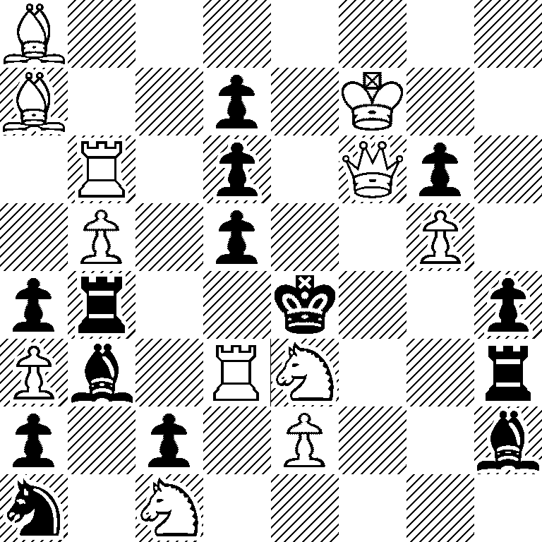 B7/B2p1K2/1R1p1Qp1/1P1p2P1/pr2k2p/Pb1RN2r/p1p1P2b/n1N5